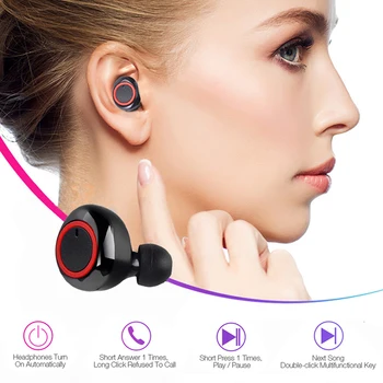 Оригинални Слушалки TWS Y50 Fone Bluetooth, Спортни Безжични Слушалки на Открито, Слушалки със Сензорен контрол и Зарядно Устройство, Слушалки Y50