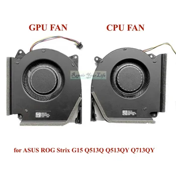 Охлаждащ Вентилатор GPU ПРОЦЕСОР за ASUS ROG Strix G15 Q513Q Q513QY Q713QY Предимство Edition Охладител Охладител 13NR06X0T02011 13NR06X0T01011