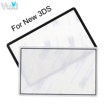 Подмяна на YuXi За нов Горния екран 3DS, Черна и Бяла рамка, Капак на Обектива Защитно Фолио За LCD екран С тиксо