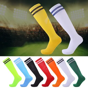 Професионални Възрастни, Детски Шарени Спортни И Футболни Чорапи Дишащи Джогинг Високи Детски Чорапогащи До Коляното Чорапи За Колоездене