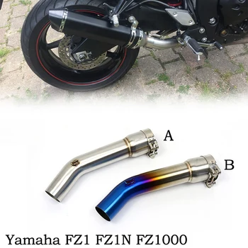 Средната Тръба Escape Moto Мотоциклет Изпускателната Мотоциклет Ауспуси Състезателен Велосипед За YZF FZ1N FZ1 FZ8 FZ8N FZ8S FZ1000 2006-2015