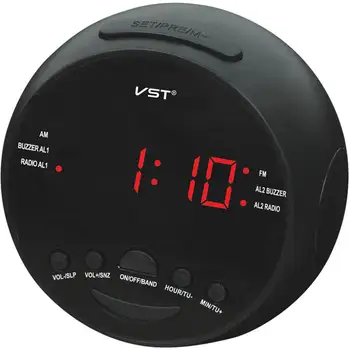 Стилен led часовник с Аларма радио с функция за Повторение Спецификация на САЩ 12.5 * 11 * 9.5 СМ Подарочное Украса