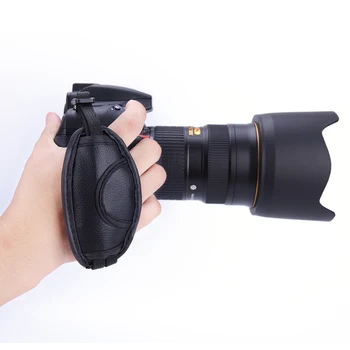 Черна Каишка за фотоапарат с ръчно изземване, каишка от изкуствена кожа за цифров огледално-рефлексен фотоапарат На Sony За Nikon, Canon D800 D7000 D5100 D3200
